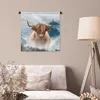 MuchoWow® Wandteppich Wandbehang Schottisches Hochlandrind Produktbild-Vorschau 5