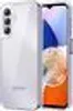 A white smartphone is shown from the back and side, with its screen displaying a colorful abstract image. Produktbild-Vorschau