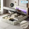 CDGlobal Polsterbett 140x200cm, Doppelbett mit Stauraum und Produktbild-Vorschau 1