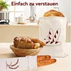 Brotbeutel Leinen 4er Set mit Kordelzug wiederverwendbare Produktbild-Vorschau 4