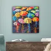 MuchoWow® - Leinwandbilder - Regenschirme - Malerei - Kunst Produktbild-Vorschau 4