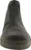 A close-up, front-facing view of a single gray Chelsea boot with a platform sole. Produktbild-Vorschau