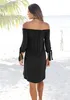 LASCANA Strandkleid mit Carmenausschnitt und 3/4-Ärmeln aus Produktbild-Vorschau 4