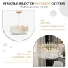 A collage of images showcasing a crystal chandelier, with text highlighting its features and luxury. Produktbild-Vorschau