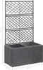 DELUKE® Rankkasten Pflanzgefäß ELOT aus Rattan Schwarz | 2 Produktbild-Vorschau 2