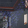 vidaXL Světelná opona LED Icicle 10 m 400 LED Blue 8 funkcí Náhled obrázku produktu 5