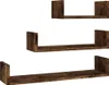vidaXL Wandregale 3 Stk. Räuchereiche Holzwerkstoff Produktbild-Vorschau 1