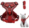 Katzengeschirr mit Leine Set Ausbruchsicher Rot XS Produktbild-Vorschau 1