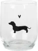 Clayre & Eef Wasserglas 300 ml Transparant Glas Dackel Produktbild-Vorschau 1