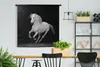 MuchoWow® Wandteppich Wandbehang Weißes Pferd galoppiert Produktbild-Vorschau 2