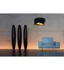A modern living room scene with a pendant lamp, three tall vases, and a light blue armchair. Anteprima dell’immagine prodotto