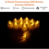 12er LED Kerzen mit Fernbedienung, Flammenlose Kerzen Produktbild-Vorschau 5