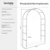 tectake® Rosenbogen aus Stahl 140 x 40 x 240 cm Produktbild-Vorschau 6