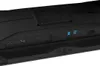 The back panel of a black computer monitor, showing various ports and ventilation. Voir les images du produit