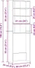 vidaXL Scaffale per lavatrice in legno vecchio 64x24x190 cm Anteprima dell’immagine prodotto 8