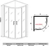 Douche ronde quart de cercle 80x80x195cm Cabine de douche Voir les images du produit 12