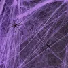 Lila Spinnennetzdeko 60g – Gruselige Halloween Atmosphäre Produktbild-Vorschau 2