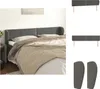 vidaXL Kopfteil mit Ohren Dunkelgrau 203x23x78/88 cm Samt - Produktbild-Vorschau 1