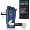 Arendo Proteinshaker Edelstahl 500 ml, Eiweißshaker mit Produktbild-Vorschau 2