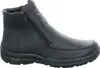 A black leather boot with a zipper closure. Náhľad obrázku produktu