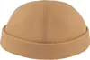 Bullani randlose handgefertigte Docker Cap aus Schurwolle in beige