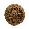 Polyrattan Korb Ø 34cm rund braun mit Einsatz transparent Produktbild-Vorschau 4