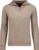 Ragman Strickpullover mit Troyer-Kragen, bicolour 746862 in camel