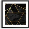 Gerahmtes Poster - Schwarzer Rahmen - Abstraktion Gold Produktbild-Vorschau 1
