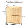 FCH Schuhschrank, Schuhregal, 2 Kippeimer, Gittertür, Produktbild-Vorschau 2