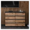 Große Kommode 120 cm, schwarze Eiche Wotan, moderner Produktbild-Vorschau 7