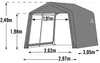 ShelterLogic Folien Zeltgarage Gerätehaus Grau 297x305x249 Produktbild-Vorschau 7