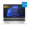 A silver HP laptop is shown from the front on a white background. Produktbild-Vorschau