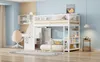 okwish Hochbett 90×200 mit Kleiderschrank, Kinderbett mit Produktbild-Vorschau 3