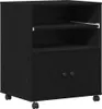 vidaXL Supporto per stampante in rovere nero 60 x 48 x 74 Anteprima dell’immagine prodotto 1