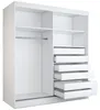 Szafa przesuwna 180x200cm - Biały Mat i Dąb Sonoma - Szafa Podgląd zdjęcia produktu 4