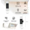 Wandlampe außen Aluminium H: 32,5 cm IP44 Schwarz Weiß E27 Produktbild-Vorschau 4