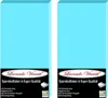 Two identical turquoise fitted sheets are presented side-by-side against a white background. Produktbild-Vorschau