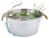 Zierteich Zinkwanne 25 L mit Griffen aus Jutekordel - 45 x Produktbild-Vorschau 1