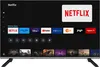 A smart TV screen displaying various app icons and content previews. Produktbild-Vorschau
