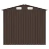 vidaXL Capanno da giardino Marrone 205x129x183 cm Acciaio Anteprima dell’immagine prodotto 12