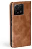 A brown flip case for a smartphone is shown against a white background. Produktbild-Vorschau