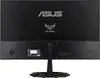 The back of a black ASUS TUF Gaming monitor is shown, mounted on its stand. The monitor has ports and branding visible. Produktbild-Vorschau