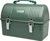 A green Stanley lunch box with silver clasps and handle. Podgląd zdjęcia produktu