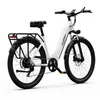 A white electric bicycle is shown against a white background. Produktbild-Vorschau