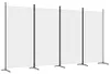 vidaXL 4-tlg. Paravent Weiß 346x180 cm Stoff Produktbild-Vorschau 1
