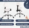DELUKE® Sattelhocker mit Lehne KOLLI | Höhenverstellbar, Produktbild-Vorschau 3