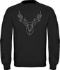 Herren Sweatshirt Pullover Hirsch Polygon Geweih Produktbild-Vorschau 2