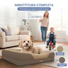 ELONEO Letto ortopedico per cani, taglia S - Marrone Anteprima dell’immagine prodotto 9