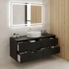 RODAN | Szafka pod Umywalkę - Czarna - 120 cm - Z Blatem - Podgląd zdjęcia produktu 3