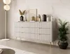 Komoda AVENTO 163,2 x 81,2 x 38 cm – beżowa, ryflowane Podgląd zdjęcia produktu 5